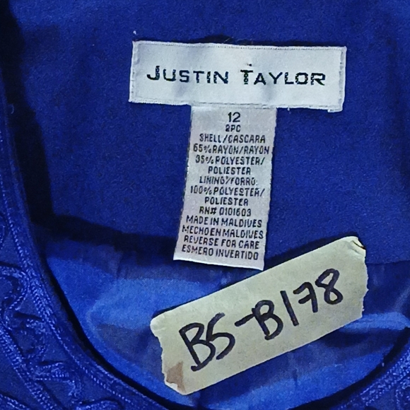 JUSTIN TAYLOR Blazer Tunic EMBROIDERD  Woman  Size 12 - Picture 14 of 14